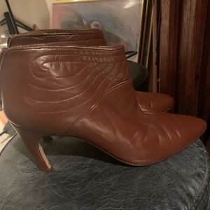 Brown used booties